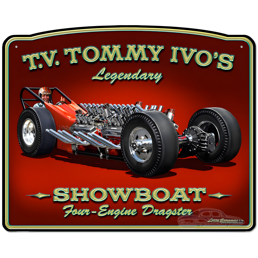 Tommy Ivo Dragster Metal Sign - 30" x 24"