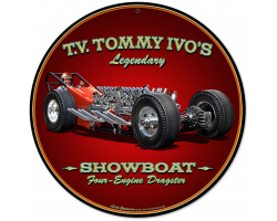 Tommy Ivo Dragster Metal Sign - 14" Round