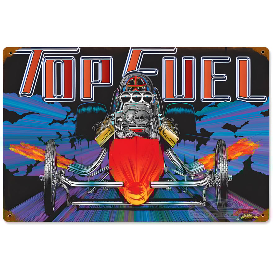Top Fuel Metal Sign - 18" x 12"