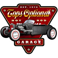 Tops Optional Hot Rod Garage Metal Sign - 24" x 21"