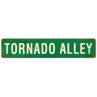 Tornado Alley Metal Sign - 28" x 6"
