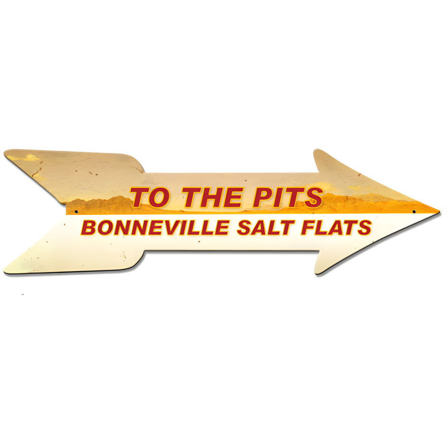 To the Pits Metal Sign - 27" x 8"