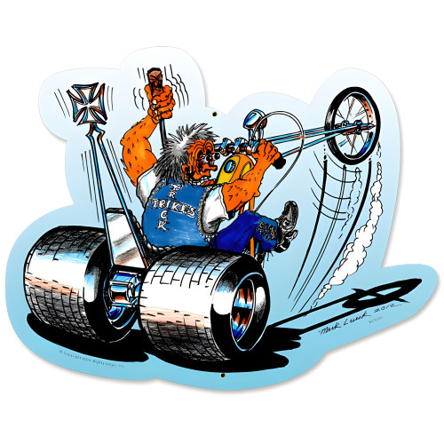 Trick Trike Metal Sign - 18" x 14"