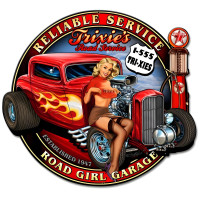 Trixies Rod Metal Sign - 14" x 13"