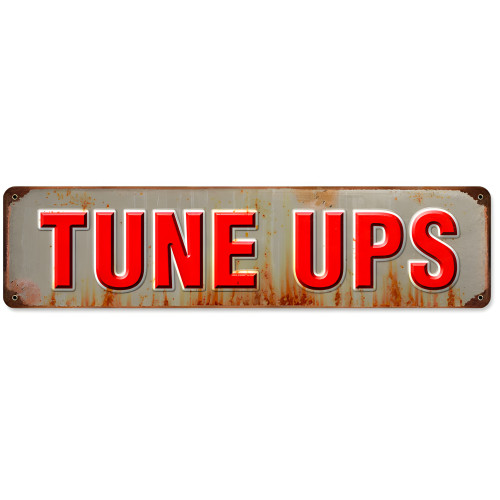 Tune Ups Metal Sign - 20" x 5"