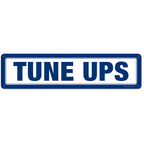 Tune Ups Metal Sign - 20" x 5"