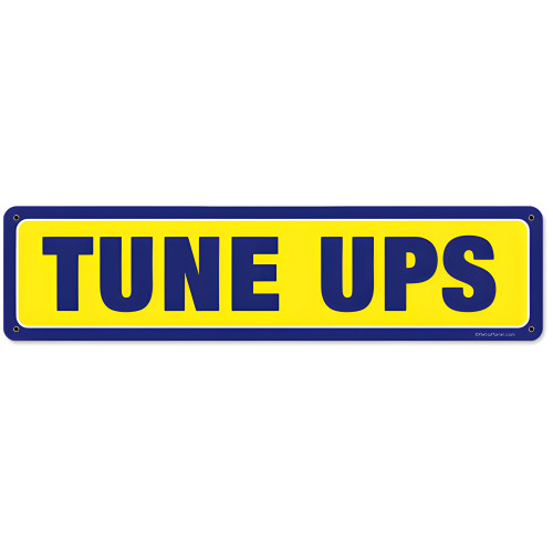 Tune Ups Metal Sign - 20" x 5"