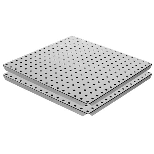 Two 16" x 16" Galvanized Steel Pegboards