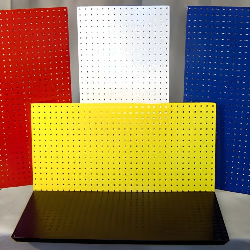Two 16" x 32" Powdercoated Metal Pegboards