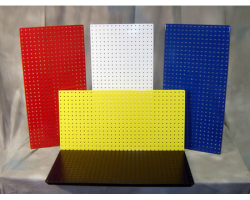 Two 16" x 32" Powdercoated Metal Pegboards