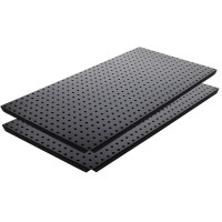 Heavy-Duty Black Steel Pegboard Panels 2-Pack, 16 x 32, 1/4 in Holes