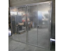 Two Diamond Plate Cabinets 7 feet tall 4 feet wide 22 inches deep