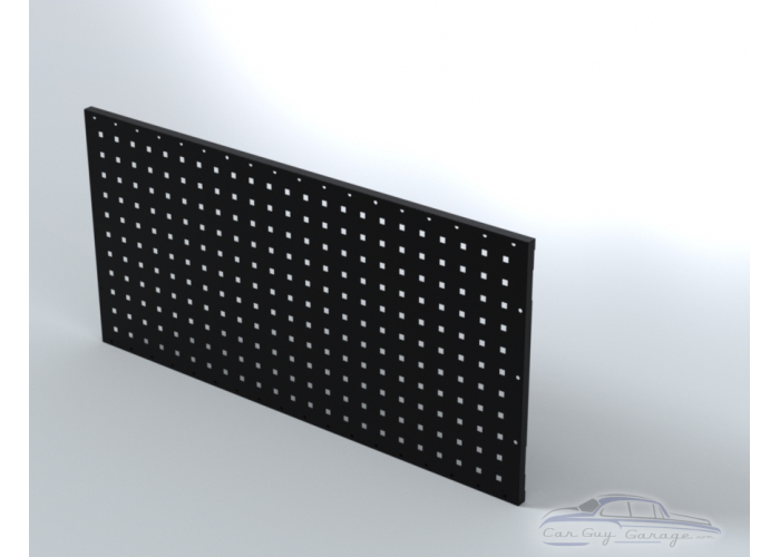 Two 36 inch by 18 inch Black Pegboards