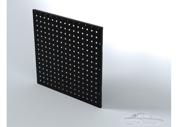 Two 24 inch by 24 inch Black Pegboards