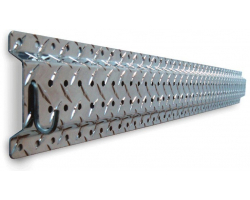 Two 48 inch Diamond Plate Strip Aluminum Pegboards