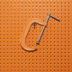 Two Orange Powdercoated 16" x 32" Metal Pegboard Two Orange Powdercoated 16" x 32" Metal Pegboard