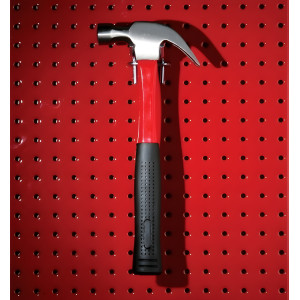 Red Powder-Coated Steel Pegboard Panels, 2-Pack (16x32 each)