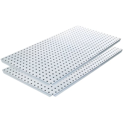 Two Silver Powdercoated 16" x 32" Metal Pegboard