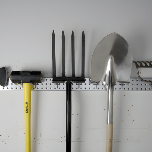Two 3" x 32" Stainless Steel Pegboard Strips