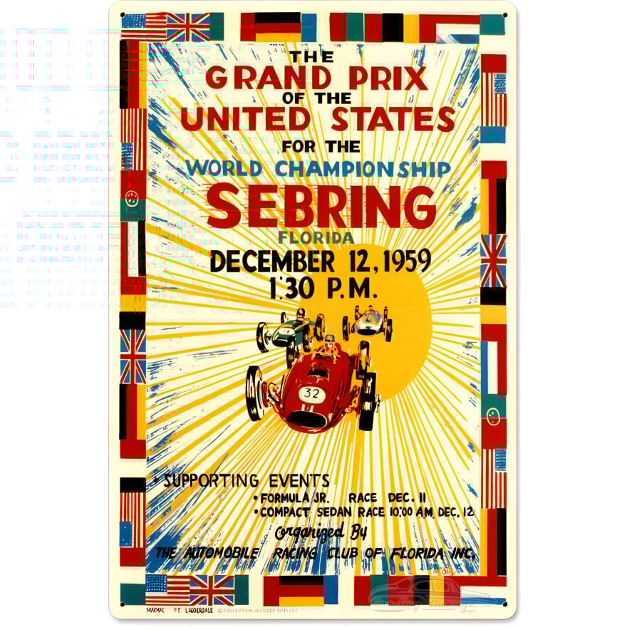 United States Grand Prix Metal Sign - 16" x 24"