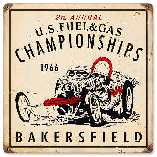 US Fuel Gas Metal Sign - 12" x 12"
