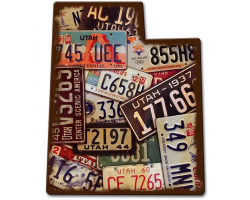 Utah License Plates Metal Sign - 11" x 13"