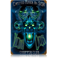 Vicious Cycles Metal Sign - 12" x 18"