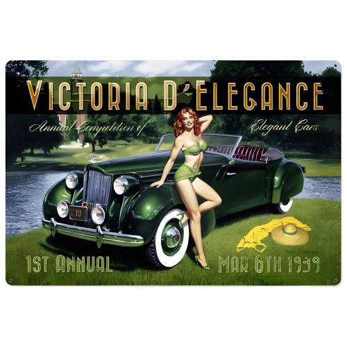 Victoria D Elegance Metal Sign - 36" x 24"