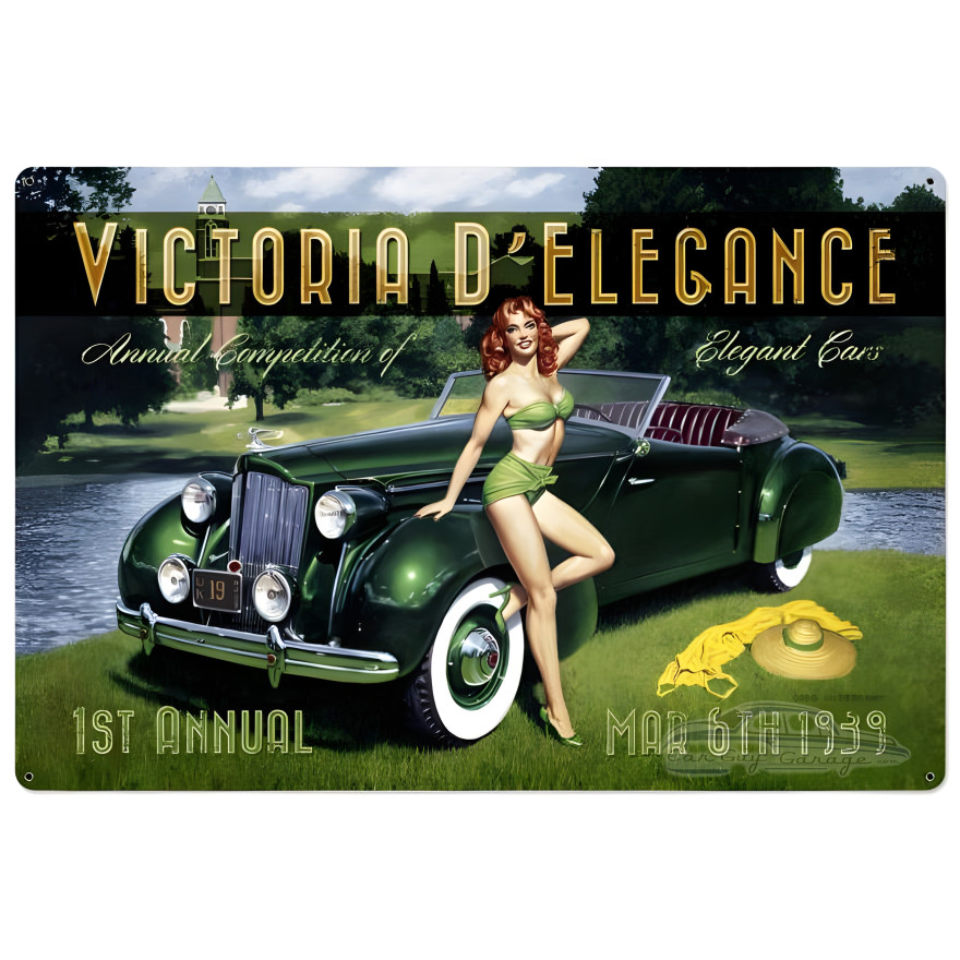 Victoria D Elegance Metal Sign - 36" x 24"