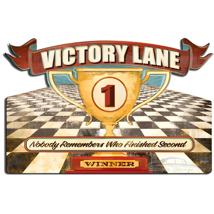 Victory Lane Metal Sign - 24" x 16"