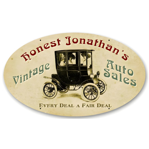 Auto Sales Metal Sign - 14" x 24"