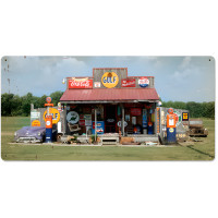 Gas station sign - 24" x 12"