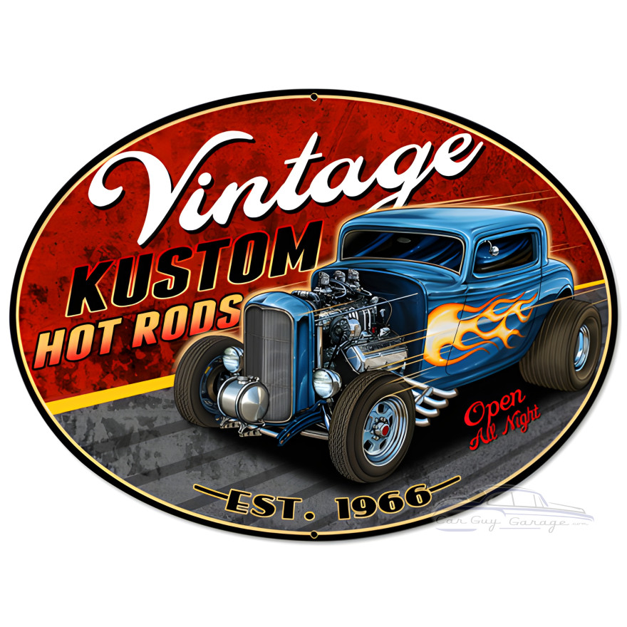 Kustom Metal Sign - 16" x 12"