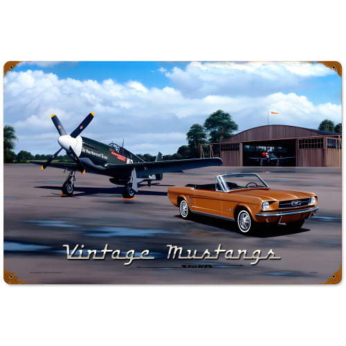Mustangs Metal Sign - 24" x 16"