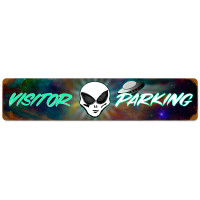 Visitor Parking Metal Sign - 28" x 6"