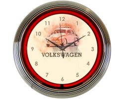 Volkswagen Beetle Neon Clock