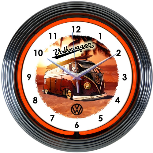 Volkswagen Bus Neon Clock