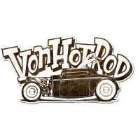Von Hot Rod Rusty Car Metal Sign - 18" x 9"