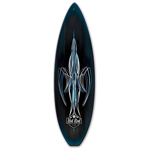 Von Hot Rod Surfboard Metal Sign - 6" x 22"