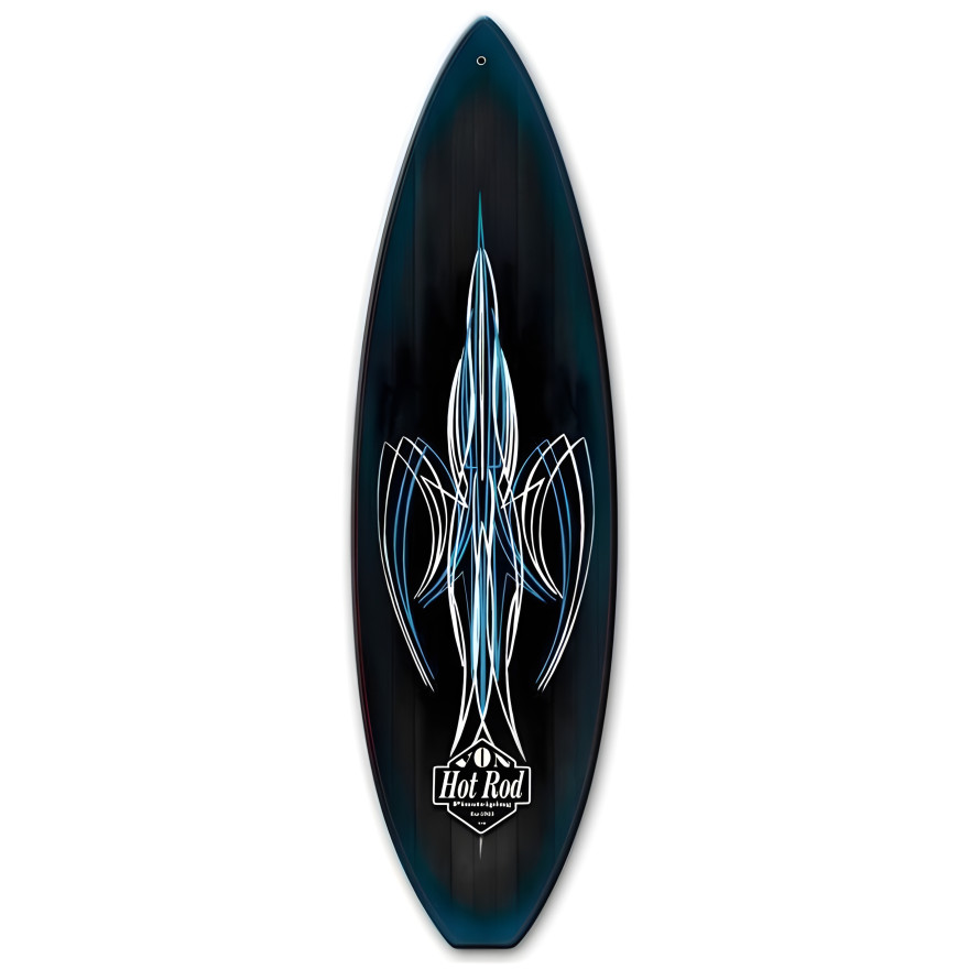 Von Hot Rod Surfboard Metal Sign - 6" x 22"