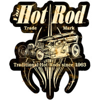 Von Hot Rod Surf Shop Metal Sign - 16" x 16"