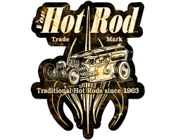 Von Hot Rod Surf Shop Metal Sign - 16" x 16"