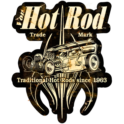 Von Hot Rod Surf Shop Metal Sign - 16" x 16"