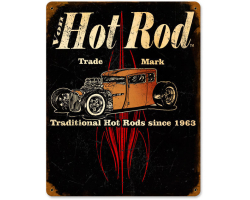 Von Hot Rod Trademark Metal Sign - 12" x 15"