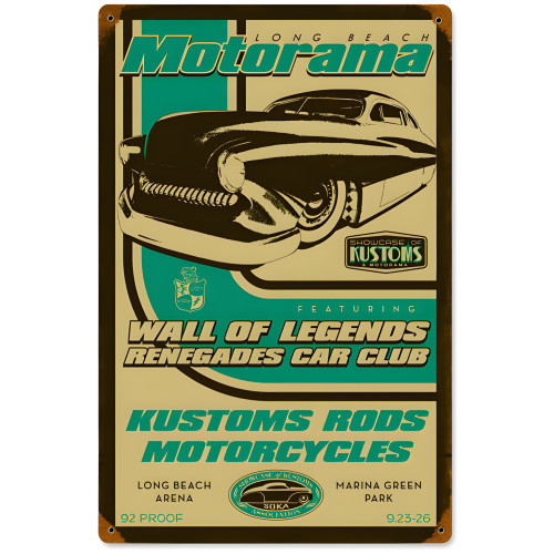 Wall of Legends Metal Sign - 12" x 18"