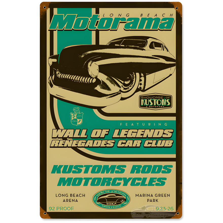 Wall of Legends Metal Sign - 12" x 18"