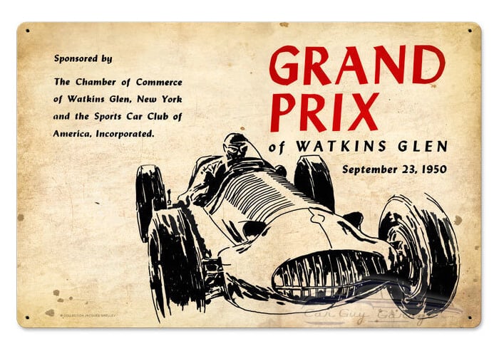 Watkins Glen Grand Prix Metal Sign - 24" x 16"