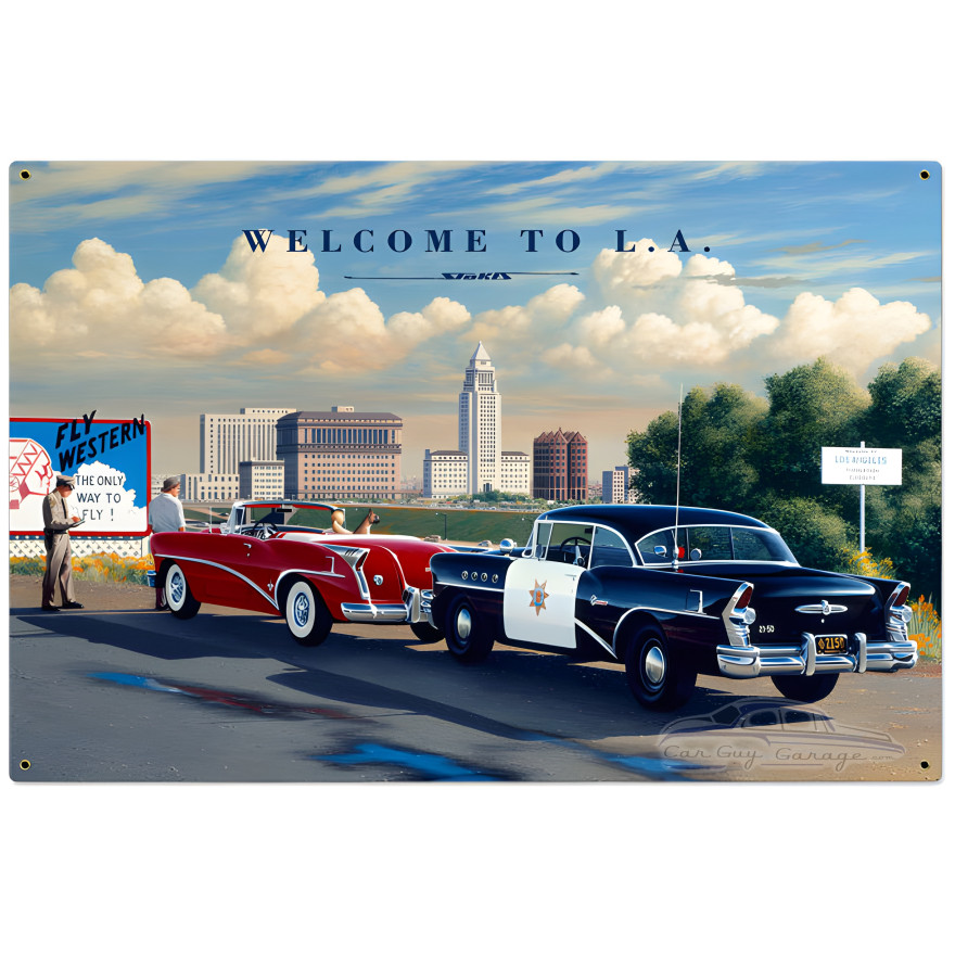 Welcome to LA Metal Sign - 36" x 24"
