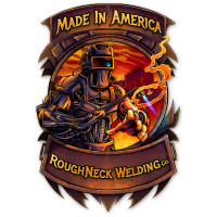 Welding Cyborg Metal Sign - 20" x 14"