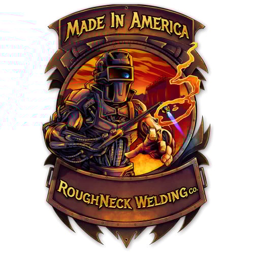 Welding Cyborg Metal Sign - 20" x 14"
